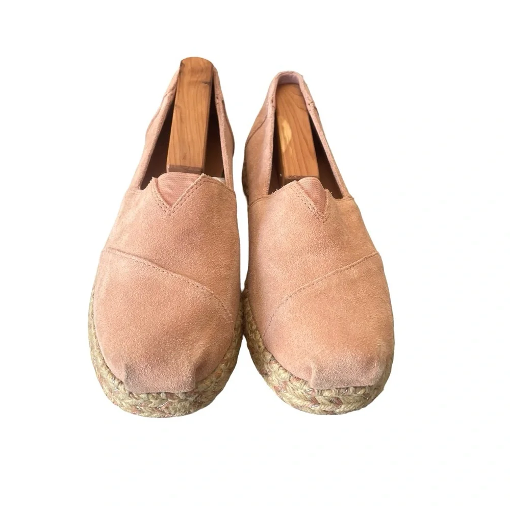 Toms Pink Suede Espadrilles